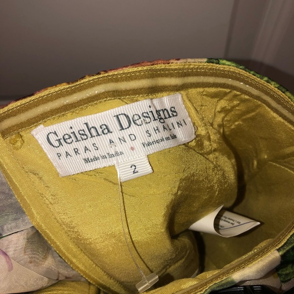 New Geisha Designs x Anthropologie Asymmetric Organza Floral Corset Top sz 2 - Picture 8 of 8